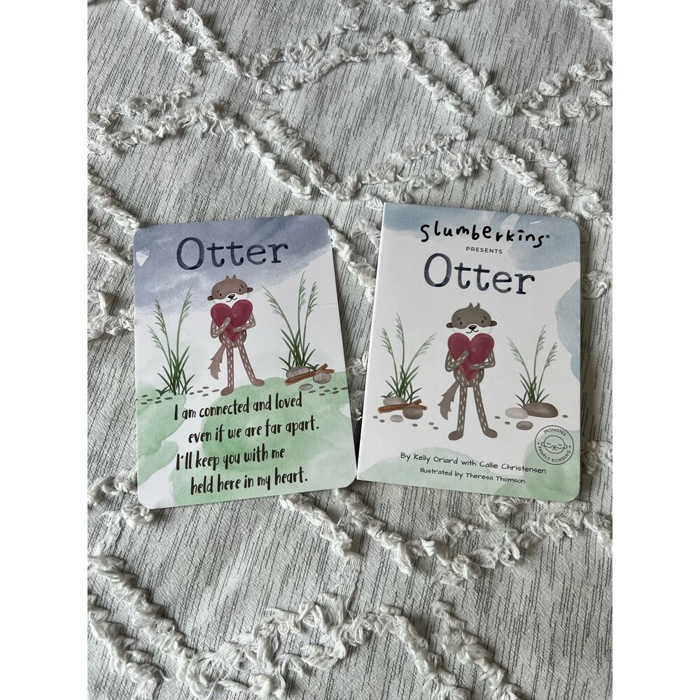 Slumberkins Otter Book and Affirmation card. Supports Family and Bonding